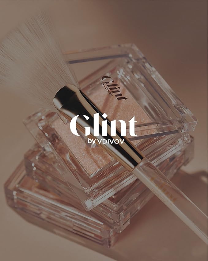 Glint Dewy Highlighter (Pitch Moon, 0.08oz) - Luminous Glow, Infused with Micropearls, Shiny Illuminator. Rich Pigment & Silky Touch, Korean Makeup.