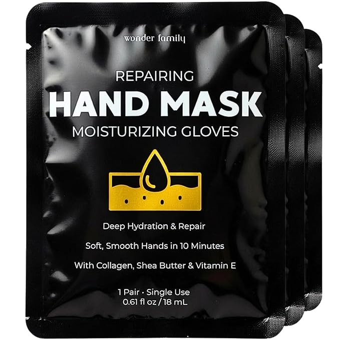 Hand Moisturizing Gloves – Overnight Hand Mask with Collagen – Korean Skin Care Moisturizer Lotion, Cottong Gloves for Dry Cracked Hands for Women & Men Moisturizer Treatment, Sleeping Hands Cream