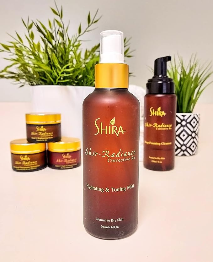 Shira Shir-Radiance Corrective RX Hydrating and Toning Mist - Hydrating Facial Spray 100% Vegan & Cruelty Free -Refreshing Skin Formula Maintains Optimal pH Level for All Skin Type (200 ml)