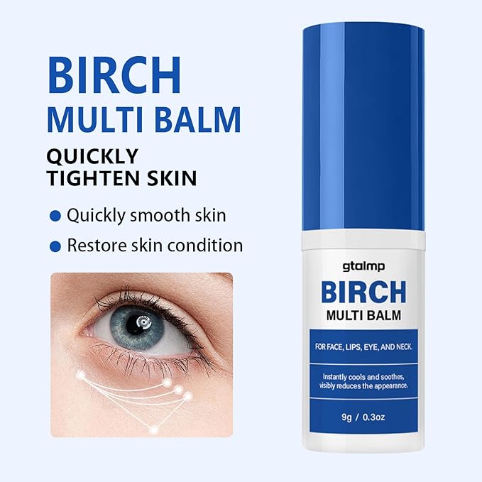 Birch Juice Multi Balm Stick,All-in-One Skin Care Stick for Lips,Face & Under Eyes,Hydrating Travel-Friendly Moisturizer,Helps Smooth Appearance of Fine Lines for a Refreshed Look (2, 0.6oz)