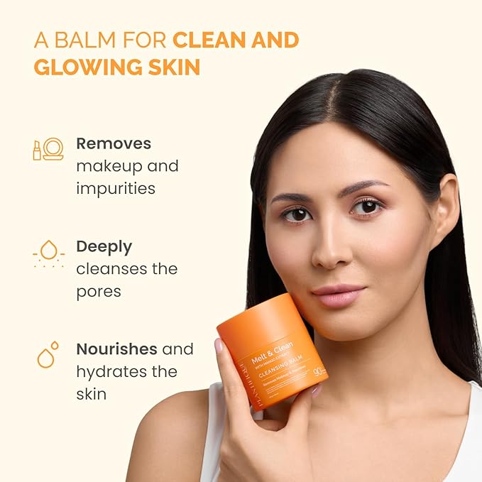 PLANTIFIQUE Korean Cleansing Balm – Hydrating Makeup Remover with Hyaluronic Acid & Ceramides – Oil Based Face Cleanser - Removes Waterproof Makeup & Sunscreen, Balsamo Desmaquillante 1.41 oz / 40g