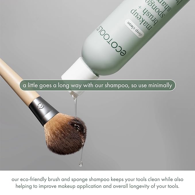 EcoTools XL Makeup Brush Sponge Shampoo, Removes Dirt, & Impurities From Makeup Brushes & Blending Sponges, Fragrance-Free, Vegan,&Cruelty-Free 16 fl. oz./473 ml, Clear(Pack of 2)