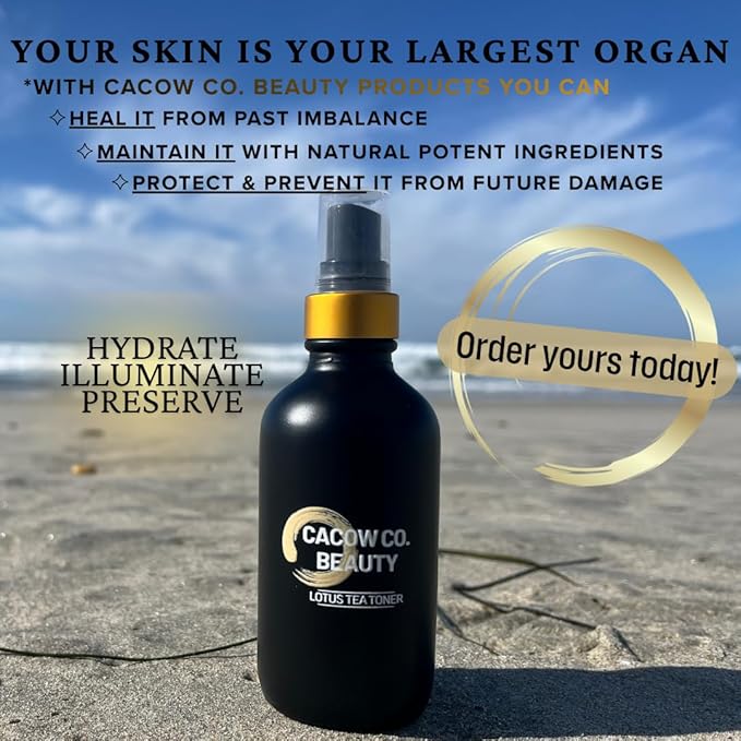 Organic Lotus Tea Toner - Vitamin C and Ferulic Acid - Evens Skin Tone and Brightens Complexion