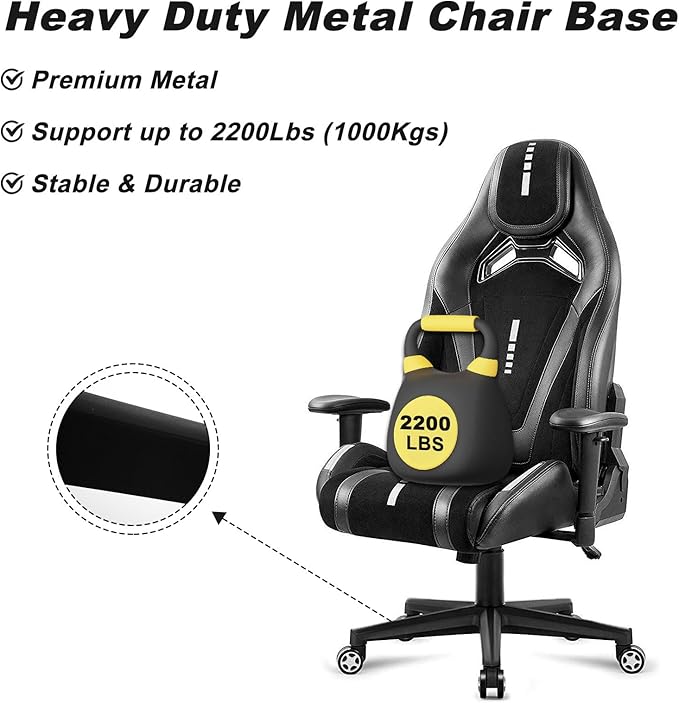 Office Chair Base Replacement Parts Heavy Duty, Bear Capacity 2200 lbs, 28 Inch Desk Chair Base Replacement Metal, Universal Caster and Gas Cylinder Size