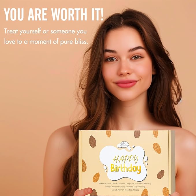Valentines Day Gifts for Women Spa Gifts Baskets for Women W/Bubble Bath, Bath Salt, Soy Candle, Gifts for Mom Her Female Sister Mother Teacher, Gifts set with Almond Milk Nourishing Bath & Body Care