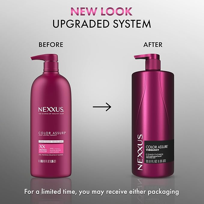 Nexxus Color Assure Conditioner for Vibrancy for Color Treated Hair Powered by Chromabond Sealer with Citric Acid 33.8 oz
