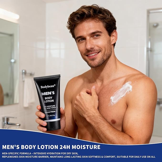 Men's Bath and Body Spa Gift Set - 7-Piece Kit with 3-in-1 Shower Gel, 2-in-1 Handmade Soap and Travel Bag - Father's Day/Birthday Christmas Gifts for Dad, Husband, Boyfriend and Friends