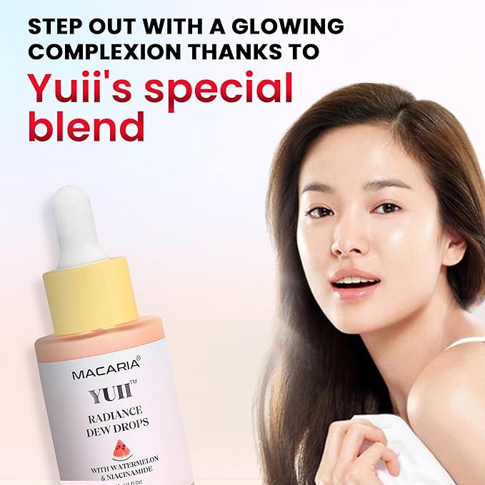 YUII Dew Drops Glow Watermelon Toner Replenishes, Refreshes and Energizes Tired Skin - Clean - Vegan & Cruelty-Free (Japanese Recipe)