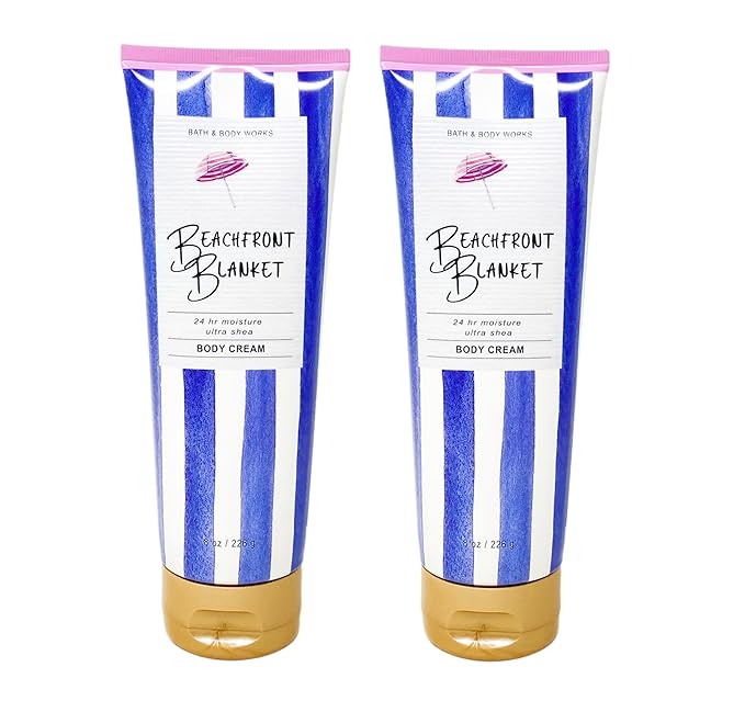 Bath & Body Works Beachfront Blanket 2 Pack Ultra Shea Body Cream Set - Full Size.
