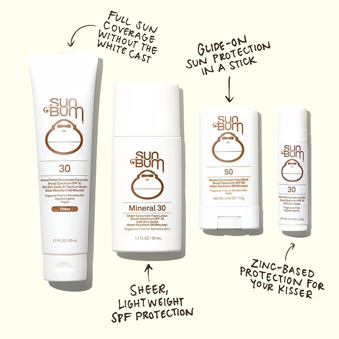 Sun Bum Mineral Spf 50 Sunscreen Face Stick Vegan and Hawaii 104 Act Compliant (Octinoxate & Oxybenzone Free) Broad Spectrum Natural Sunscreen With UVA/UVB Protection 2 Pack