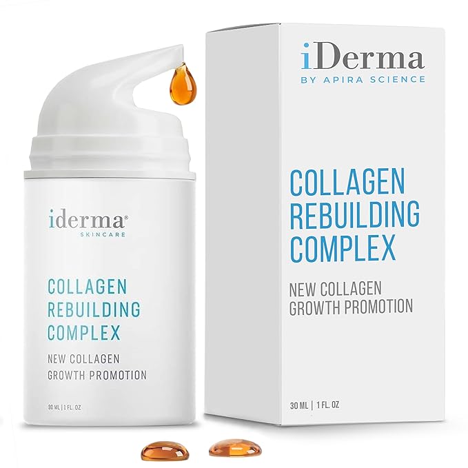 Collagen Rebuilding Complex – Deep Collagen Serum for Face Anti Aging, Skin Firming, Hydrating Night Serum with Green Tea, Panthenol, Magnesium & Ascorbyl Phosphate