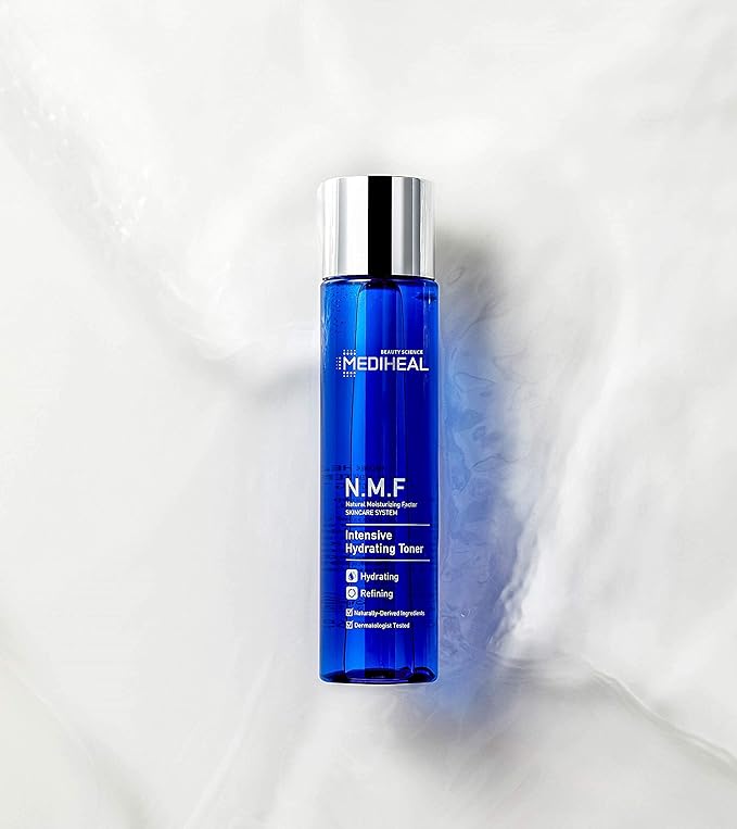 MEDIHEAL N.M.F Intensive Hydrating Toner, No.1 Korean Skincare Brand, 5.5 fl.oz (165ml) Ultra Hydrating and Soothing Boosting Toner for Dry and Rough Skin (Pack of 2)
