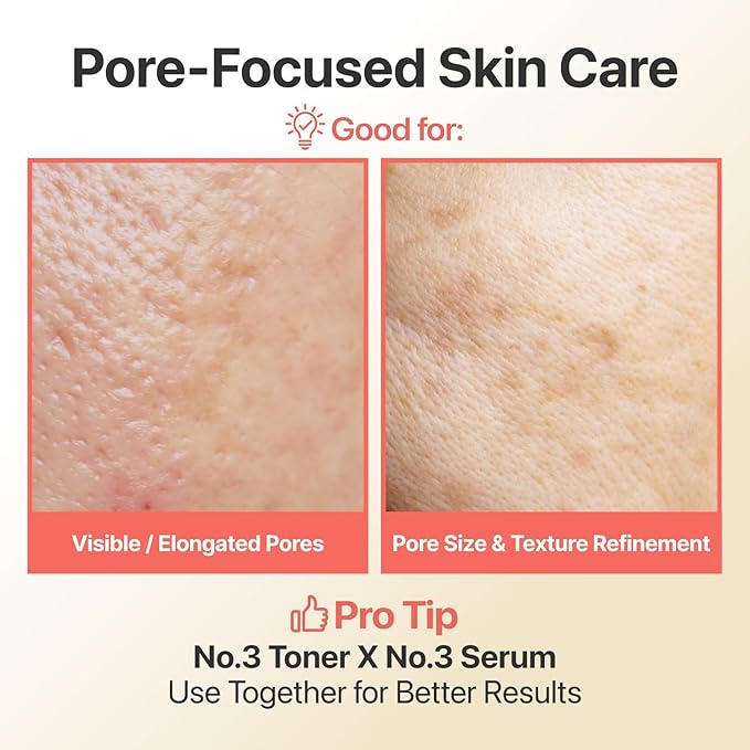 numbuzin No.3 Glowing Skin Duo | Essence Toner + Serum Set for Pores, Texture & Radiance, Glow