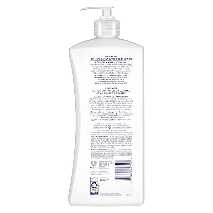 St. Ives Nourish & Soothe, Oatmeal & Shea Butter Body Lotion 21 Fl Oz (Pack of 2)