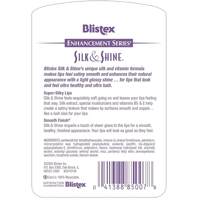 Blistex Silk & Shine Lip Moisturizer 0.13 oz Pack of 6