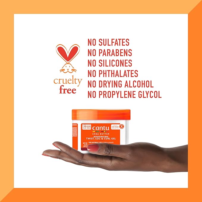 Cantu Shea Butter For Natural Hair Moisturizing Twist & Lock Gel,13 Ounce (07005-12/3EU),(Pack of 2)