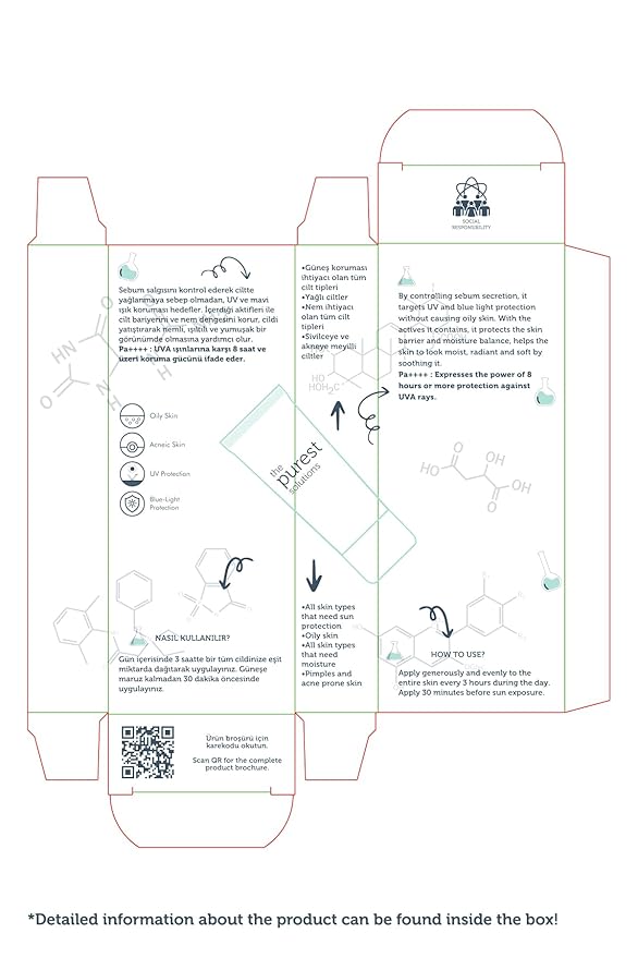 The Purest Solutions Dry-Touch Protection (Mattifier & Oil Control Moisturizer SPF 50+) - Combined with Witch Hazel & Bilberry - Oily Skin Type - Vegan | Cruelty Free | Eco Friendly (1.69 fl. oz)