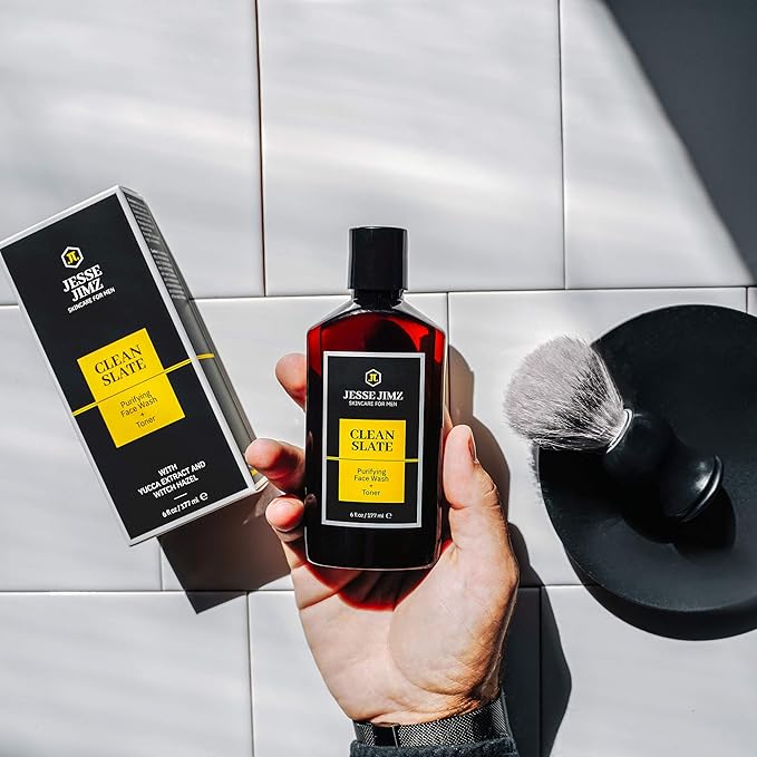 Clean Slate Purifying Face Wash and Toner for Men - Deep Cleans Skin and Tightens Pores Without Overdrying