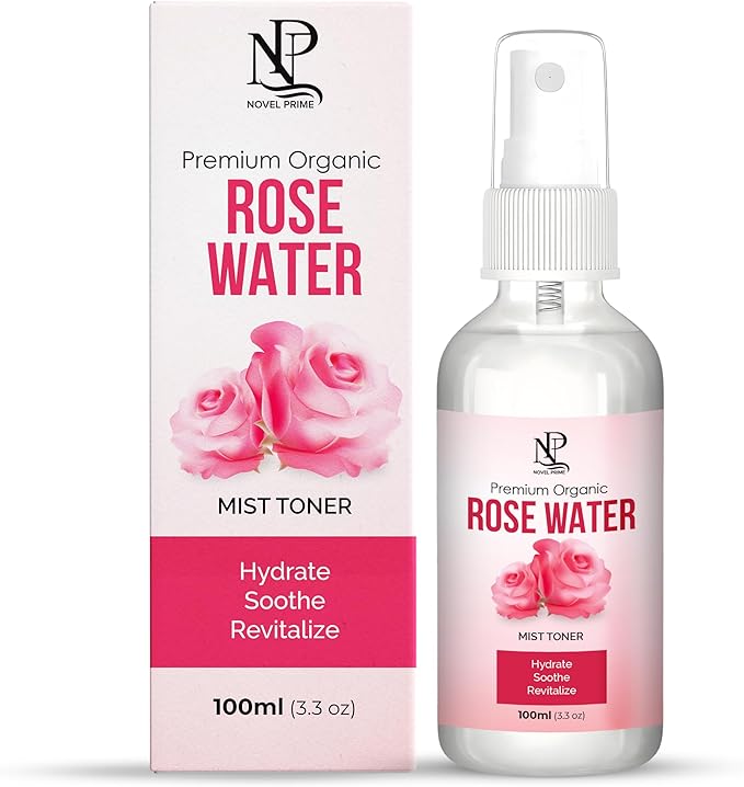 Organic Rose Water for Face (100ml) Refreshing Rose Water Spray for Hair Cleansing and Face Soothing| Pure Hydrating Face Toner Mist for All Skin Types (Pack of 1)