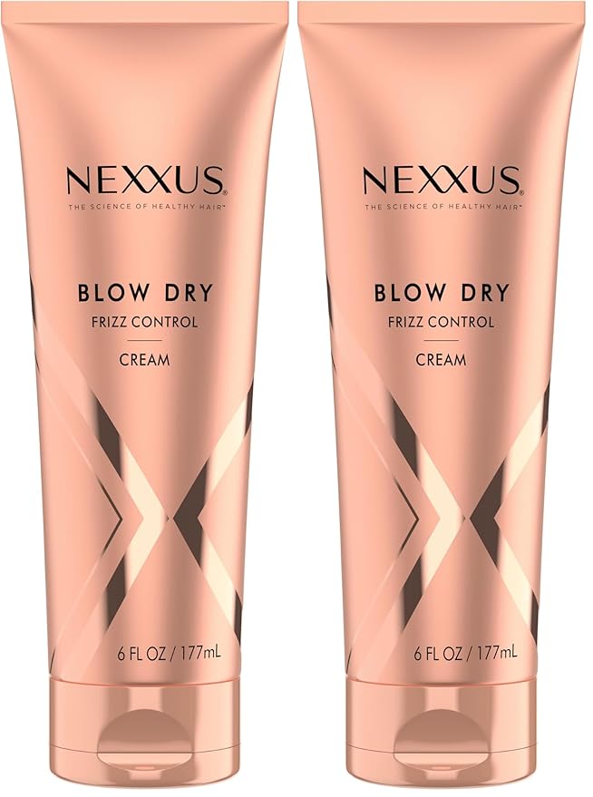 Nexxus Blow Dry Cream Frizz Control for Weightless Style & Volume,with StyleProtect Technology 6 oz,(Pack of 2)