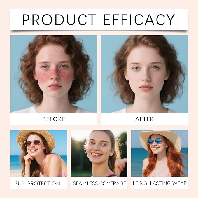 Sun Glow BB Cream Sun Defense Long Lasting Mat Glow, SPF 65, Lightweight Daily Face Sunscreen & Makeup Base, Non-Greasy, Water-Based Formula (2, Pink)