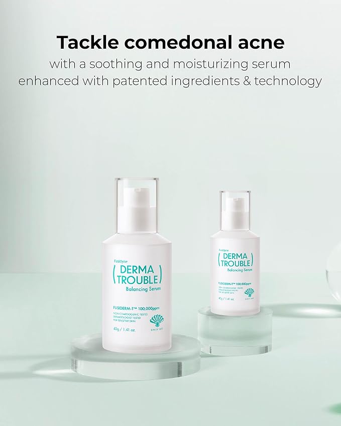 Derma Trouble Balancing Serum 1.4 oz – Lightweight Face Serum for Oil Moisture Balance, pH Care, Daily Hydration for Sensitive Skin