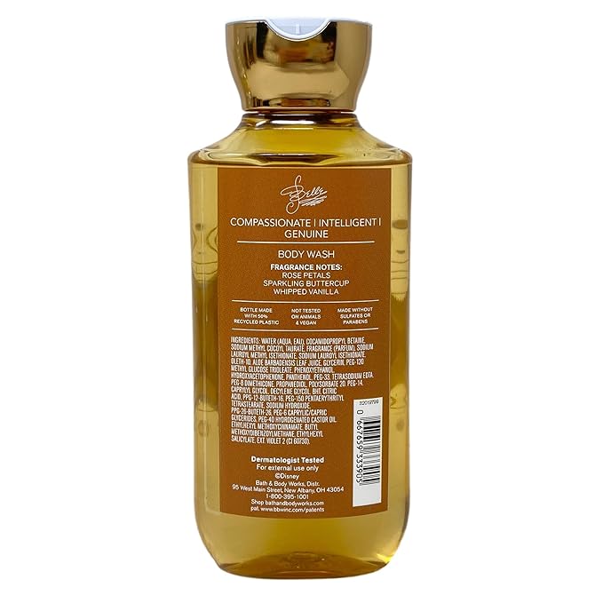 Bath & Body Works Princess Collection Belle 3 Pack Body Wash Bundle with a Wild Jasmine Bar Soap - Full Size