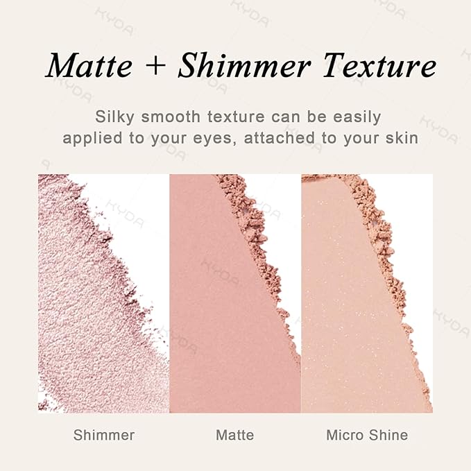 KYDA 12 Colors Netural Nude Eyeshadow Palette with Brush, High Pigment Matte Shimmer Brown Eye Shadow, Netural Eyes Palette for Women, Soft Blendable Powder Eyeshadow, Korean Eyes Makeup