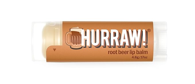 Hurraw! Root Beer Lip Balm: Organic, Certified Vegan, Cruelty and Gluten Free. Non-GMO, 100% Natural Ingredients. Bee, Shea, Soy and Palm Free. Made in USA
