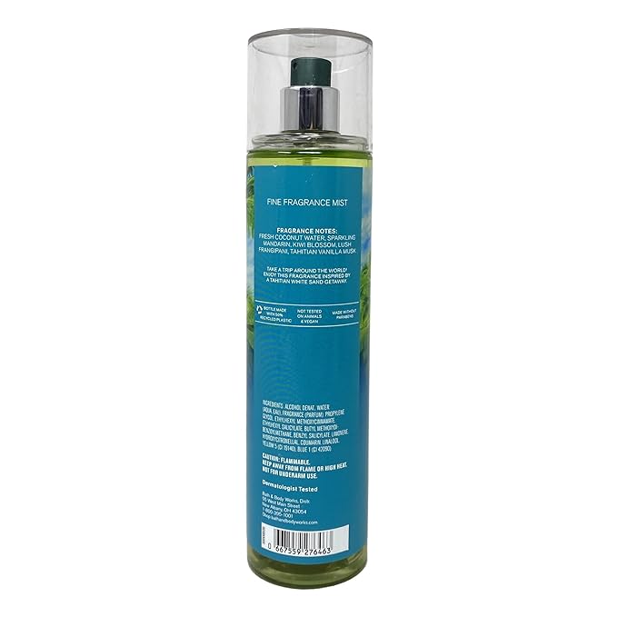 Bath & Body Works Tahiti Island Dream Fragrance Mist and Body Cream Gift Set with a Sea Breeze Bar Soap