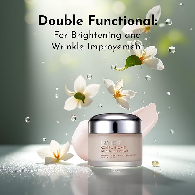 LAVIEN Intensive Gel Cream - Kombu Biome Facial Cream, Hydration and Nourishment - Firm Skin, Moisturizer, All Skin Types - 1.76 Oz(50g)