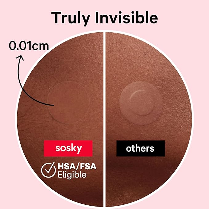 Sosky Pimple Patches for Face, FSA HSA Eligible Invisible Hydrocolloid Acne Patches, Zit Sticker for Face and Skin, Pimple Sticker for Covering Zits, Blemishes with Salicylic Acid 144 Count