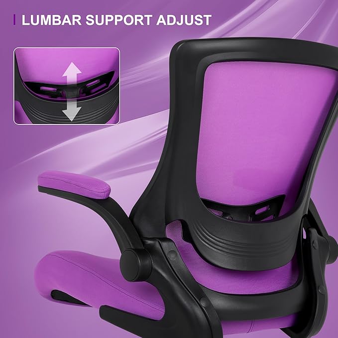 Misolant Tall Office Chair, Drafting Chair for Standing Desk, High Office Chair with Adjustable Lumbar Support, Flip-up Arm and Footrest Ring, Tall Drafting Chair for Bar Height Desk