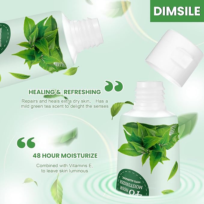 50 Pack Green Tea Travel Size Body Lotion 1 Oz Dry Skin Moisturizer with Flip Cap for Extra Dry Skin, for Inns and Hotels, Airlines, Offices, Gyms and More