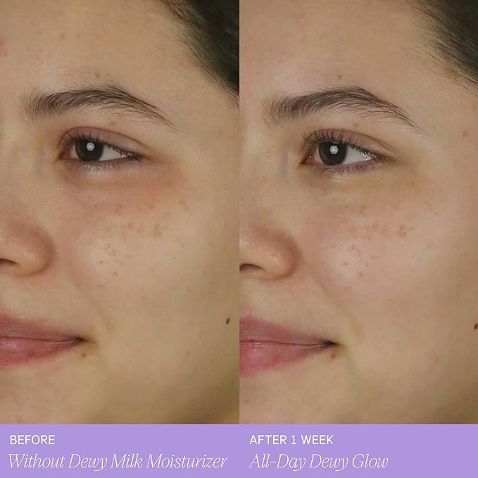 TATCHA The Dewy Milk Moisturizer, Travel-Sized | Mini Lightweight Face Cream - Oil-Balancing Hydration for Bouncy Skin & a Lasting Dewy Glow for Combo to Oily Skin | 15 ml/ 0.5 fl. oz.