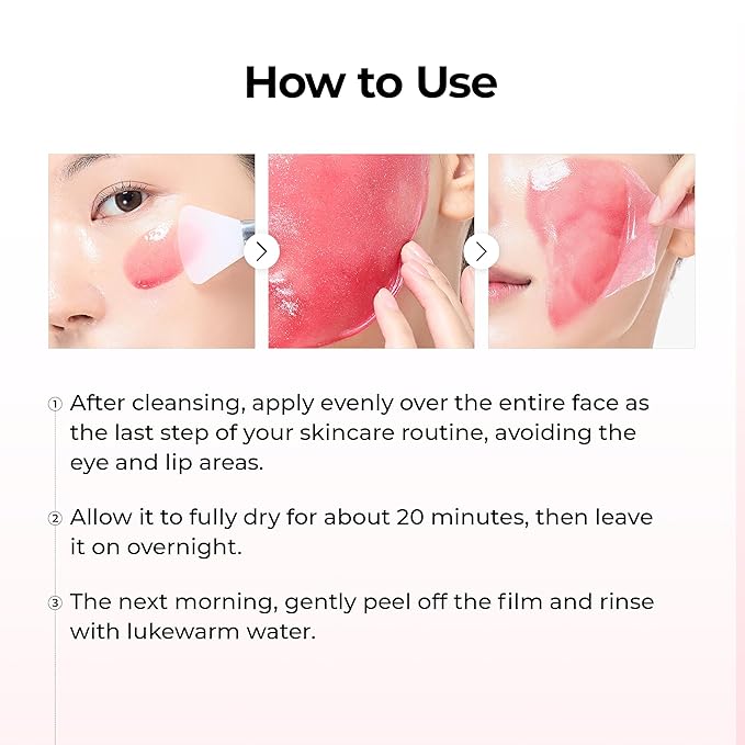 Dr.Melaxin TX Astaxanthin Overnight Wrapping Peel-Off Mask – Skin Tone Improving, Hydrating & Firming Overnight Face Mask for Glow & Texture Refinement