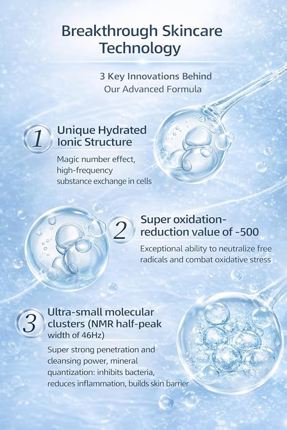 Quantum Equilibrium Water Face Toner, 4oz / 120ml – Clean Hydrating & Balancing Toner for Sensitive Skin, Acne-Prone & Dull Skin – Alcohol-Free, Fragrance-Free, No Preservatives