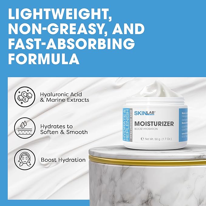 SKIN LAB Hydrate & Replenish Hydra Moisturizer – Hydrating Facial Moisturizer, Daily Cream for Women & Men – Lotion for Dry, Sensitive Skin, 1.7 oz
