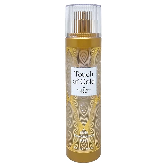 Bath & Body Works Touch Of Gold 2 Pack Fragrance Mist Bundle with a Natural Oats Bar Soap - Full Size