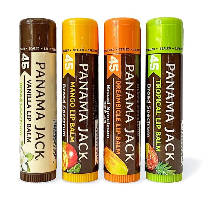 Panama Jack SPF 4 Sunscreen Lotion and SPF 45 Lip Balm Bundle