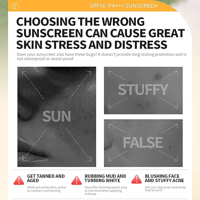 SkinDilys Australian Brand SPF50 PA+++ Sunscreen Cream 50g / with Titanium Dioxide, Vitamin E to Protect against UVA/UVB Rays, Anti-Wrinkle, Non-greasy, Moisturize, Calm skin for Sun-Safe Daily Wear