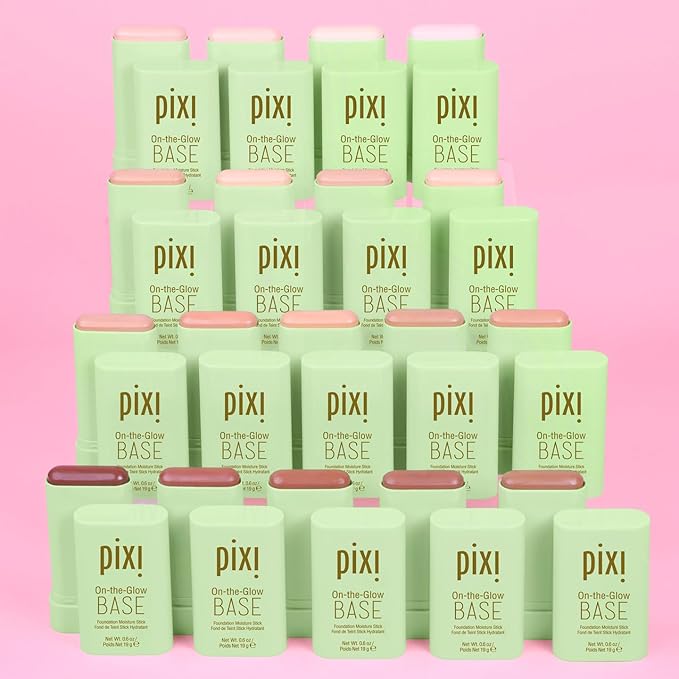 Pixi Beauty On-the-Glow Base| Tinted Moisturizer Foundation Stick | Caramel: Deep, warm shade| 0.6 oz / 19g