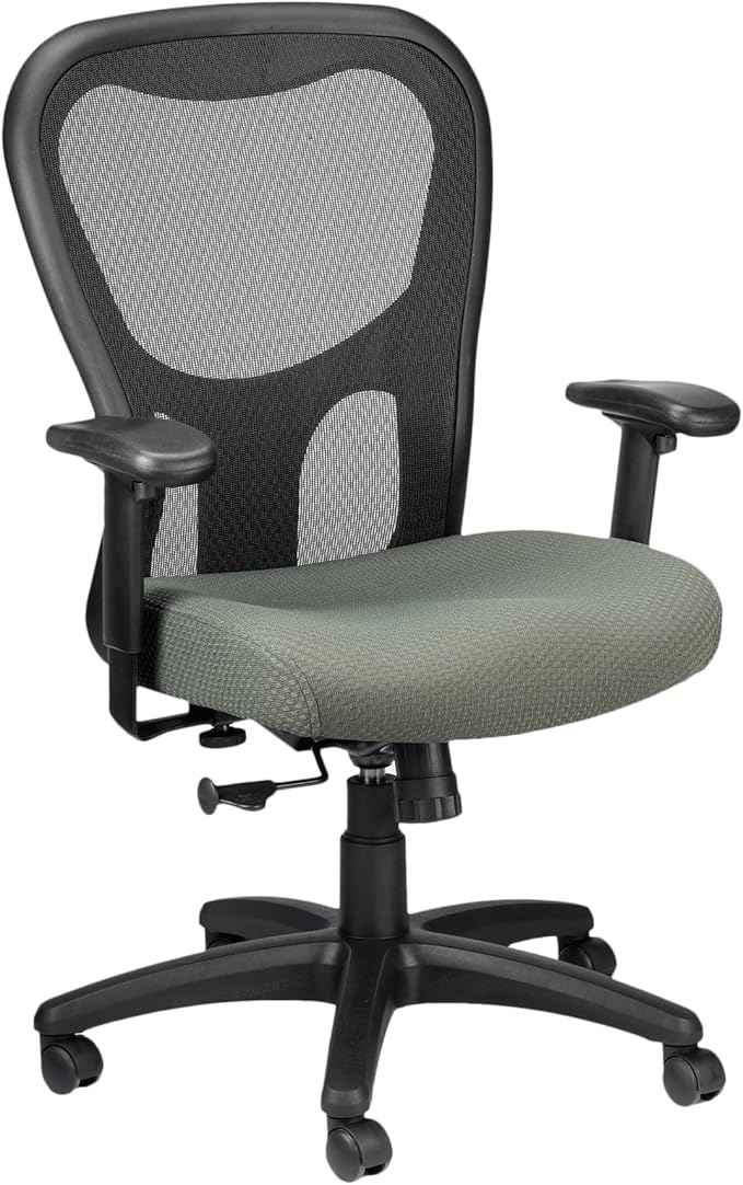 Tempur-Pedic TP9000C Mesh Swivel Task Chair with Tempur Material, Cooling Gel Layer, Adjustable Armrests, and Lumbar Support, Olive