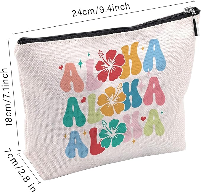 Hawaii Makeup Bag, Hawaii Gifts For Women Men, Sea Island Makeup Pouch, Travel Toiletry Bag With Zipper, Birthday Graduation Christmas Gifts For Women Mom Sister Best Friend Bestie Her
