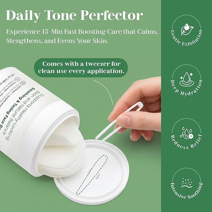 Toner Pads Face Exfoliator Dark Spots Removal Pads, Soothing with DEFENSIL®,Tea Tree | Wrinkle Minimizing with Peptides, Niacinamide for All Skin Types（125 Counts）