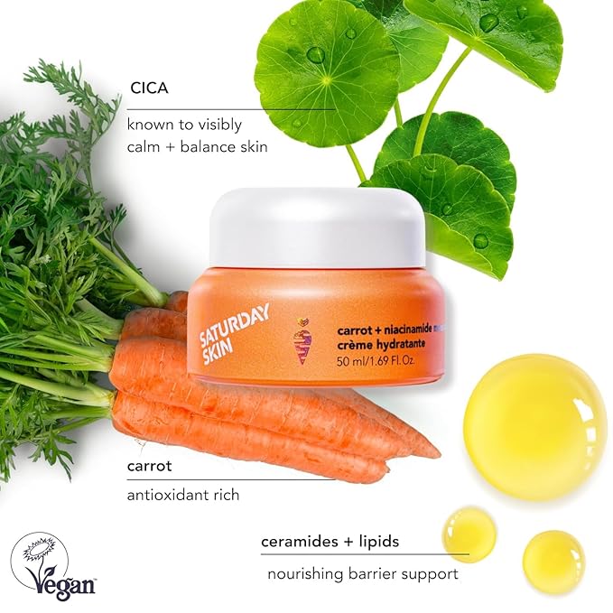 Face Moisturizing Mini Size Cream with Carrot, Niacinamide, Ceramides & Centella Asiatica, Peptide, Paraben-Free, Sulfates-Free, Fragrance-Free, Anti Wrinkle Facial Cream Made in Korea (1.01 Ounce)