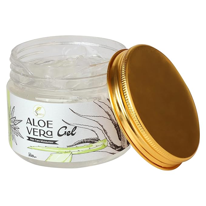 SVATV Natural Aloe Vera Gel for Face, Skin & Hair | Suitable for All Skin Types For Men & Women - 300g, 10.58oz, 0.66lbs
