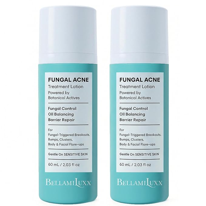 Fungal Acne Treatment Lotion: Helps with Bumps, Clusters, Itch & Redness – Lightweight Anti-Fungal Face & Body Moisturizer for Fungal Skin with Natural Actives & Soothing Plant Extracts