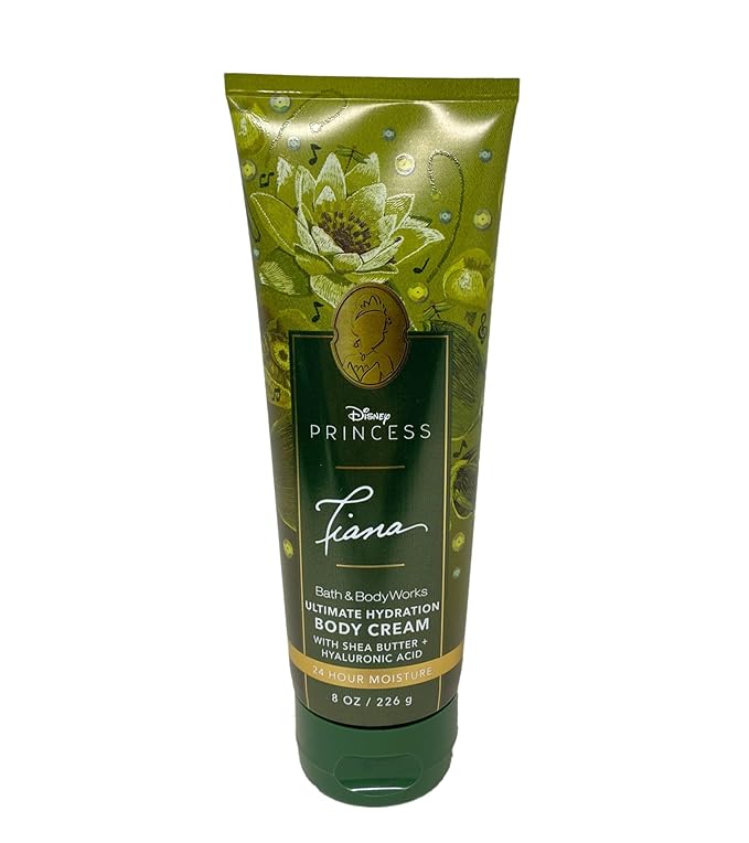 Bath & Body Works Limited Edition Princess Collection Tiana 2 Pack Body Cream Bundle with a Wild Jasmine Bar Soap - Full Size