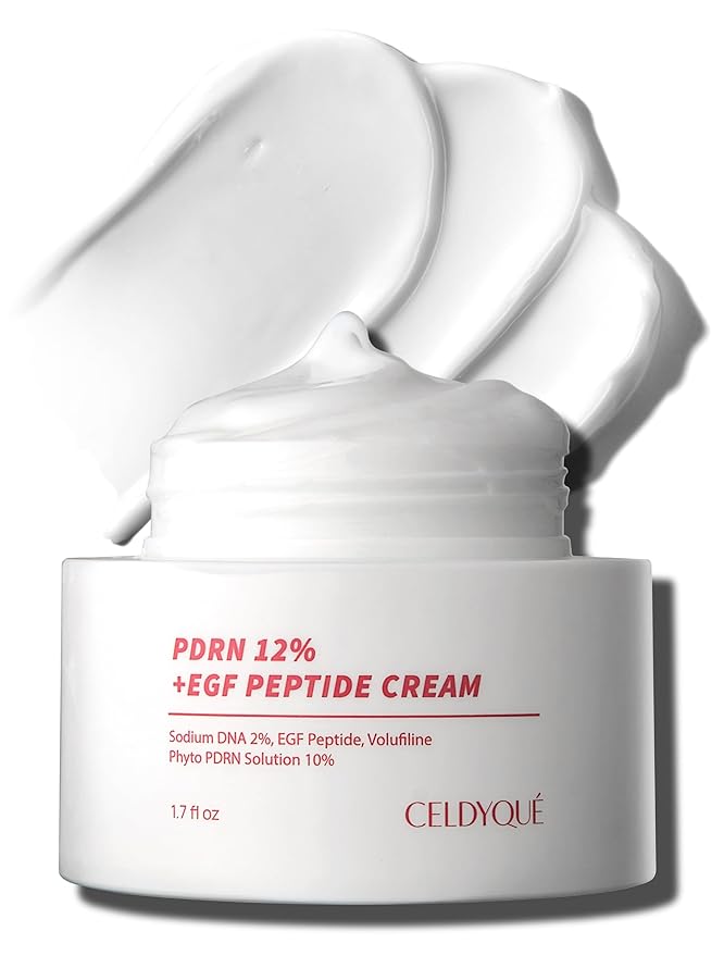 PDRN 120,000 ppm EGF Peptide Cream – Volufiline & Salmon DNA + 12% Phyto PDRN – Post Microneedling Aftercare Anti-Aging Face Cream w/Niacinamide & Hyaluronic Acid 1.7 oz